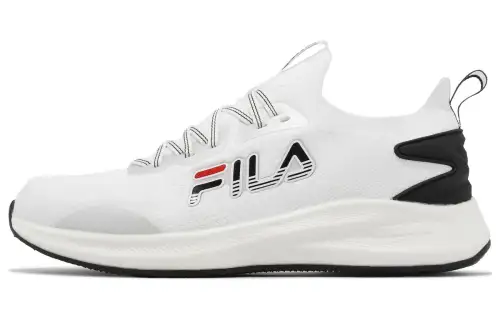 FILA Abrasion Resistant Breathable Low top Running Shoes Men's White Black
