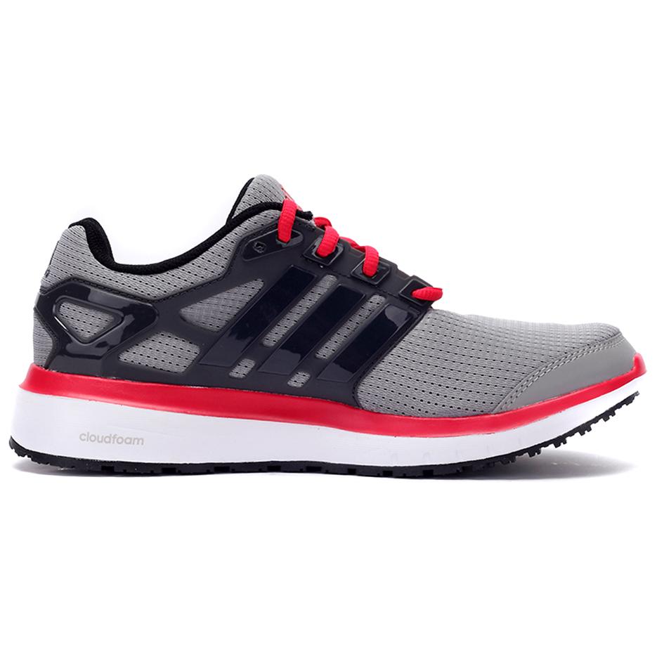 Adidas Energy Cloud Slip Resistant Abrasion Resistant Low top Running Shoes Men’s Gray Black Red