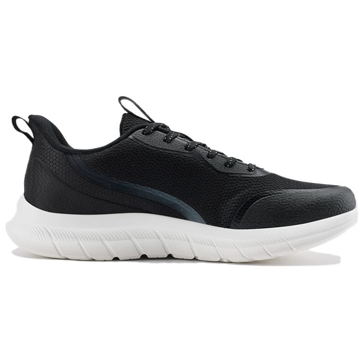 PEAK Comfortable And Breathable Cushioning, Wear Resistant Low top Running Shoes Men’s Black White