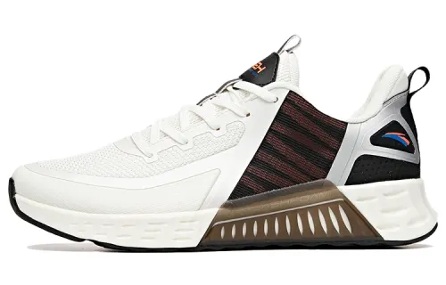 Anta Slip Resistant, Abrasion Resistant, Cushioning, Breathable Low top Running Shoes Men's White Black