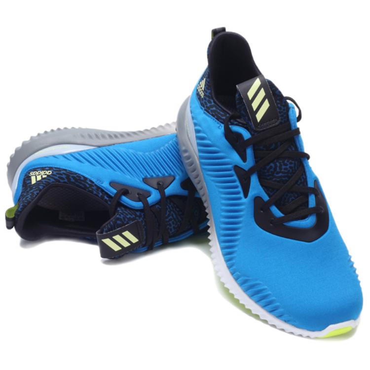 Adidas AlphaBounce Slip Resistant Abrasion Resistant Low top Casual Running Shoes Men’s Blue Black