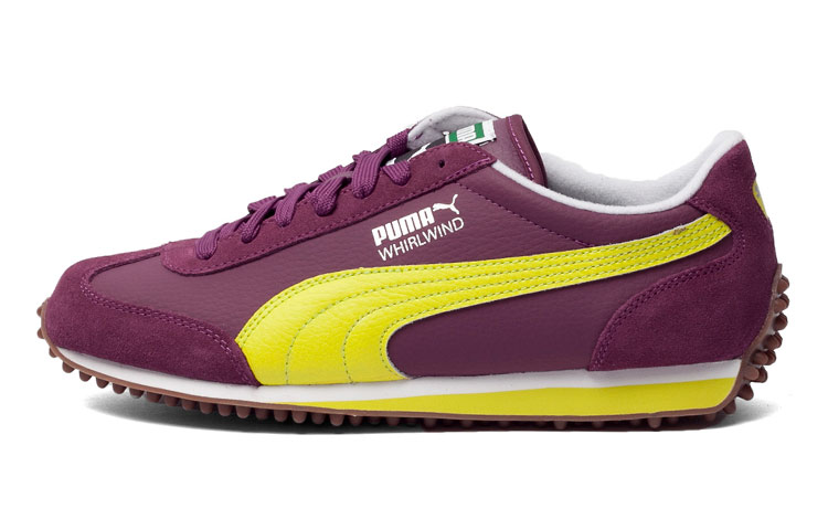 PUMA Whirlwind Classic Running Shoes Men's Low Top Purple/Yellow