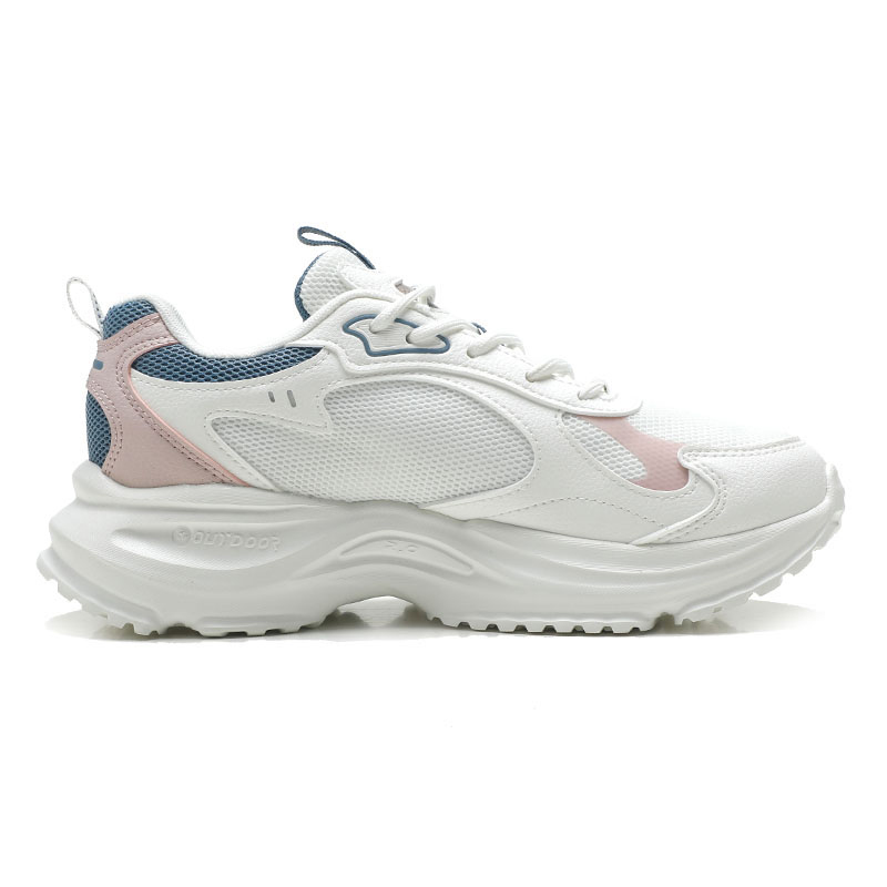 XTEP Fashion Trend Slip Resistant Abrasion Resistant Low top Outdoor Shoes Women’s Sail White Light Pink Deep Blue