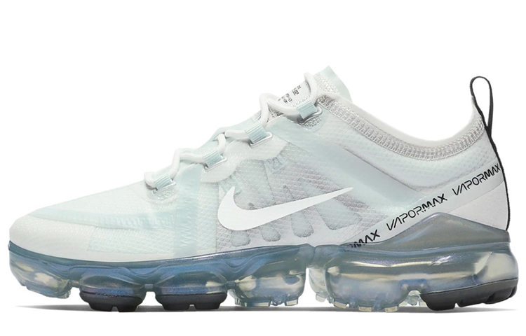 Nike VaporMax 2019 Sports Mesh Shock Absorbing Low Top Running Shoes Women's Silver