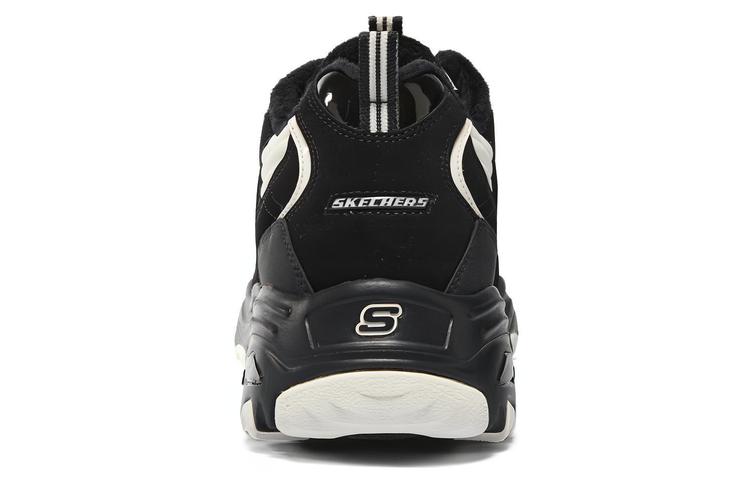 Skechers D’Lites Zip Along Shoes ‘Black White’