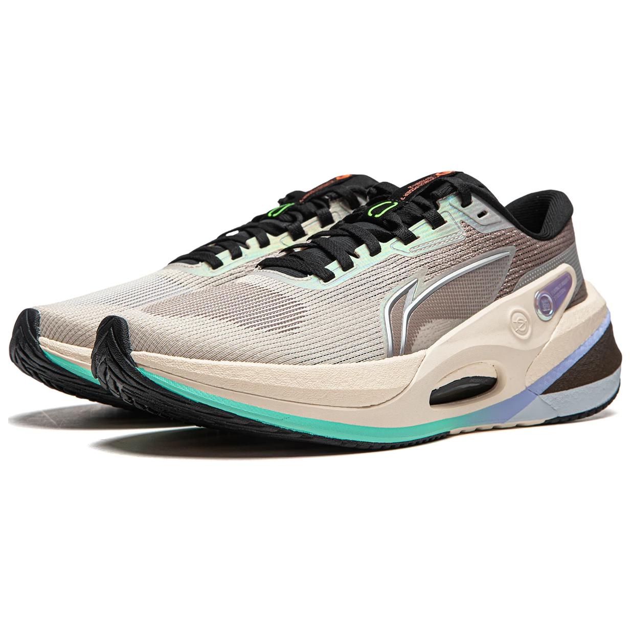 Li Ning Furious Rider 7.0 V2 Running Shoes Men’s Low Top Rock White Gray/Tree Gray Brown
