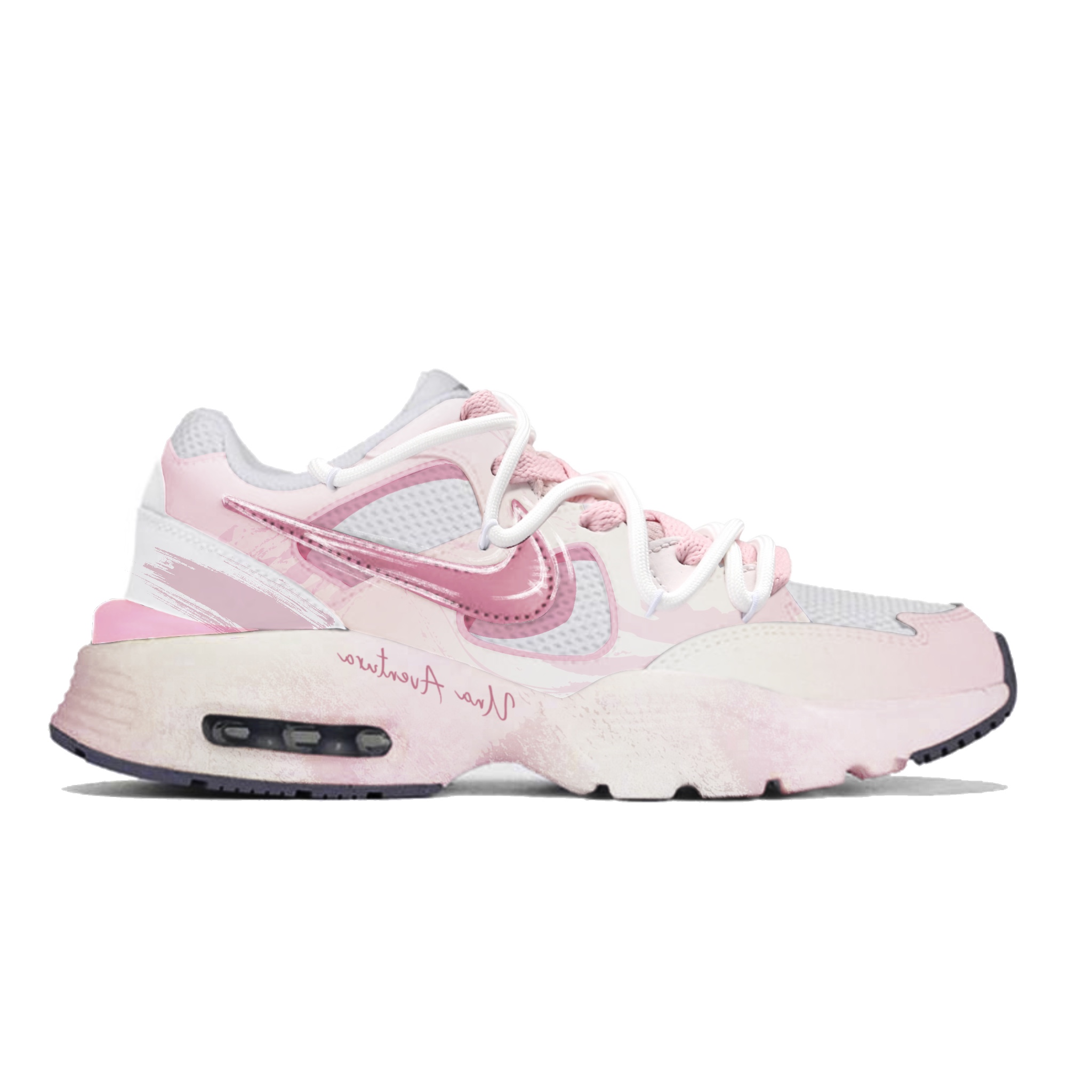 Nike Air Max Fusion Slip Resistant Slip Resistant Low top Running Shoes Women’s Pink