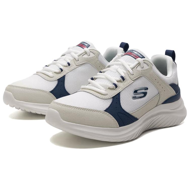 Skechers FLECTION 3.0 Abrasion Resistant Breathable Running Shoes Men’s Ecru