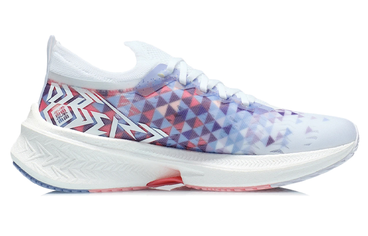 Li Ning Feidian Discovery Breathable And Resilient Low top Running Shoes Women’s White Blue
