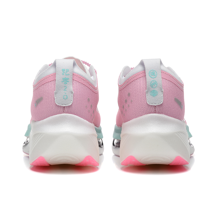 DUANGOU Running Shoes Unisex Low Top White Pink/Glow In The Dark