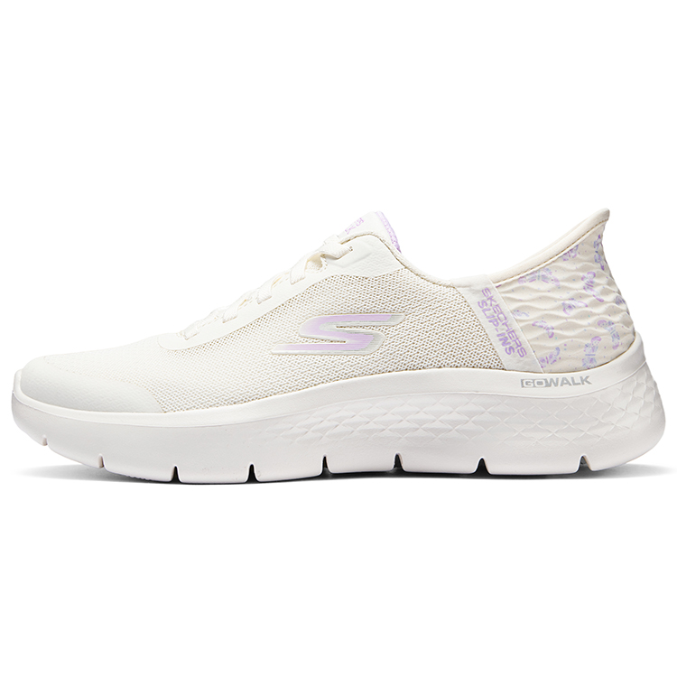 Skechers Go Walk Fle Breathable Support Rebound Low top Running Shoes Women’s White Purple