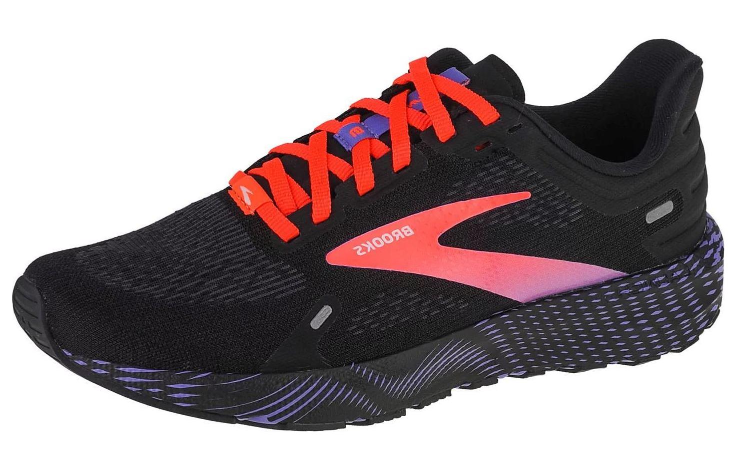 Brooks Launch 9 Cushioning Slip Resistant Low top Running Shoes Women's Black Purple