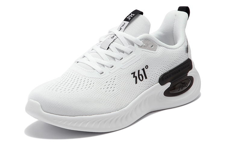 361° Abrasion Resistant Low top Running Shoes Men’s White Black