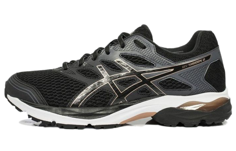 Asics Gel Shogun 2 Comfortable Abrasion Resistant Low top Running Shoes Women's Black Gold