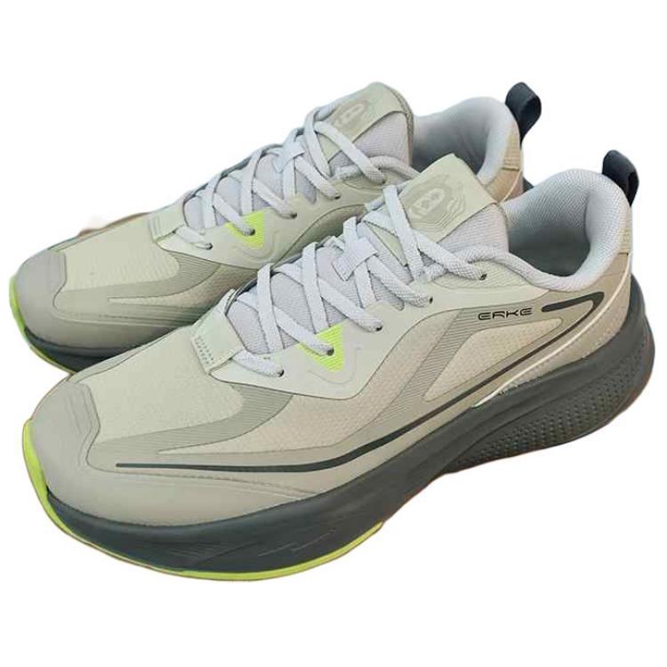 Erke Slip Resistant Abrasion Resistant Low top Casual Running Shoes Men’s Light Green