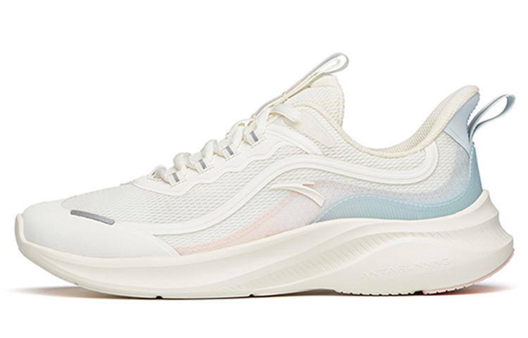 Anta Feihong Soft Sole Cushioning Slip Resistant Abrasion Resistant Low top Running Shoes Women's White Blue
