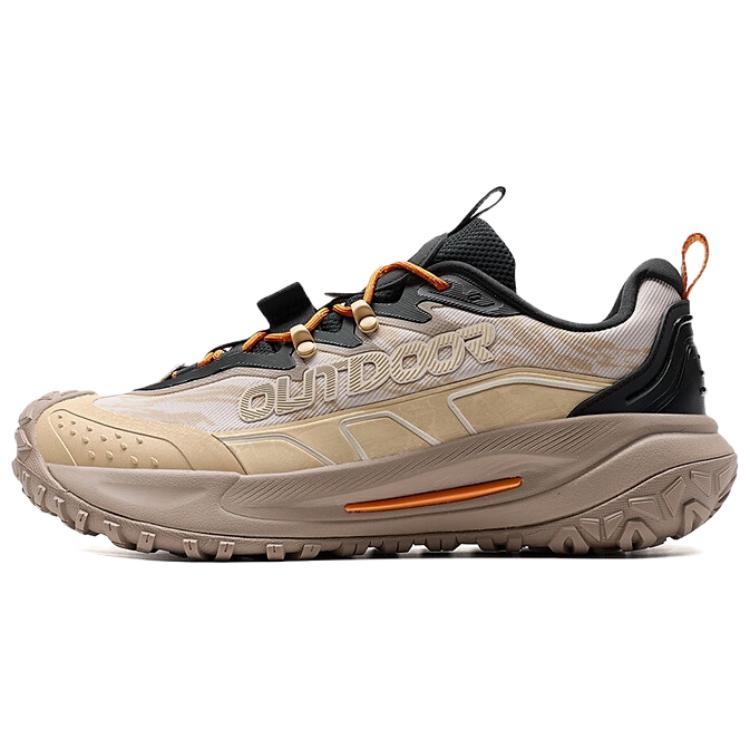 XTEP Slip Resistant And Abrasion Resistant Coverage Low top Outdoor Shoes Men’s Brown Gray