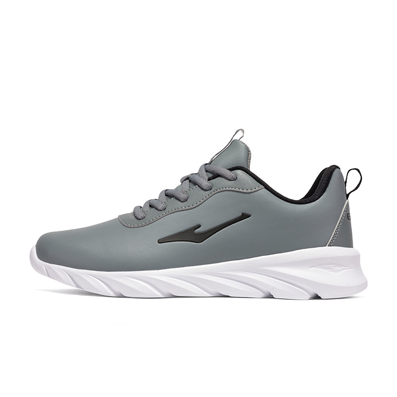 Erke Slip Resistant Abrasion Resistant Low top Running Shoes Men’s Gray Black