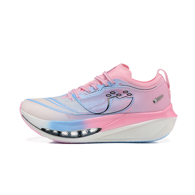 DUANGOU Running Shoes Unisex Low Top Blue Pink Gradient/Glow In The Dark