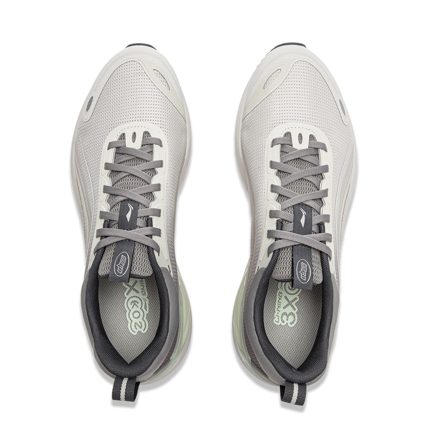 Li Ning Cushioning Slip Resistant Abrasion Resistant Lightweight Low top Running Shoes Men’s Gray