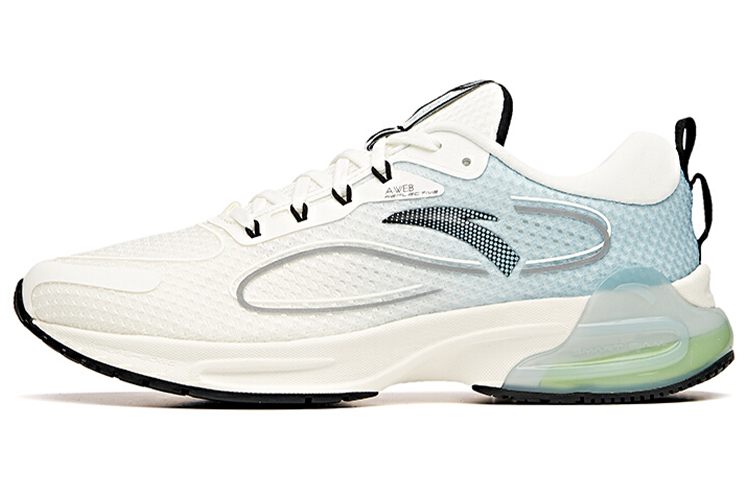 Anta Tron 1.0 Cushioning Anti-Slip Wear-Resistant Breathability Low-Top Running Shoes Men's White Blue