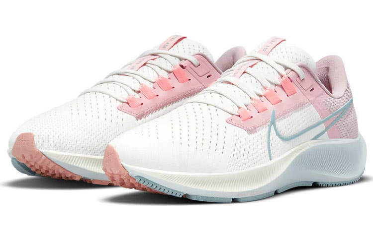 Женские кроссовки Nike Pegasus 38 (белый / розовый) — 帆白/海釉粉 — фото 3