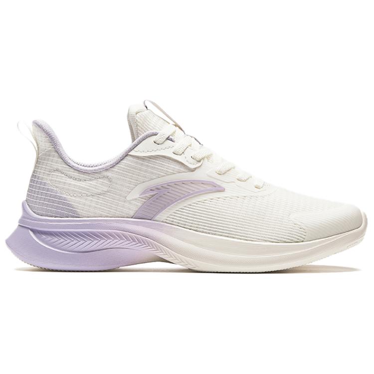Anta Slip Resistant, Abrasion Resistant, Rebound Low top Casual Running Shoes Women’s White Purple