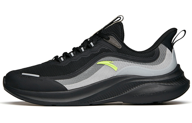 Anta Feihong Breathable Mesh Slip Resistant Abrasion Resistant Low top Running Shoes Men's Black Gray Green
