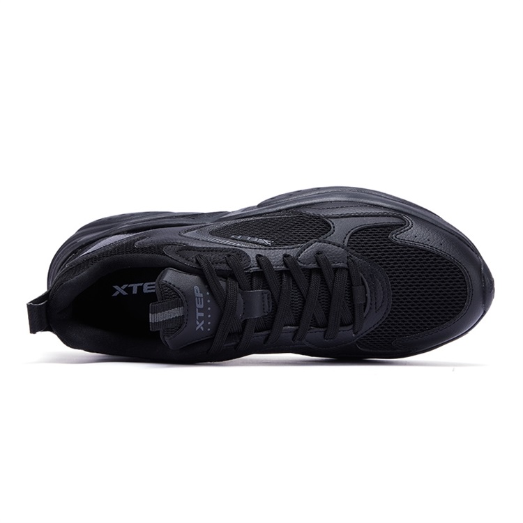 XTEP Cushioning Rebound Slip Resistant Abrasion Resistant Low top Casual Training Running Shoes Men’s Black