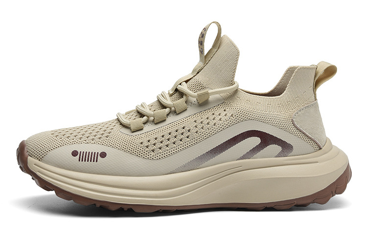 JEEP SPIRIT Breathable, Height Increasing, Abrasion Resistant, Lightweight Low top Running Shoes Men’s Natural Deer