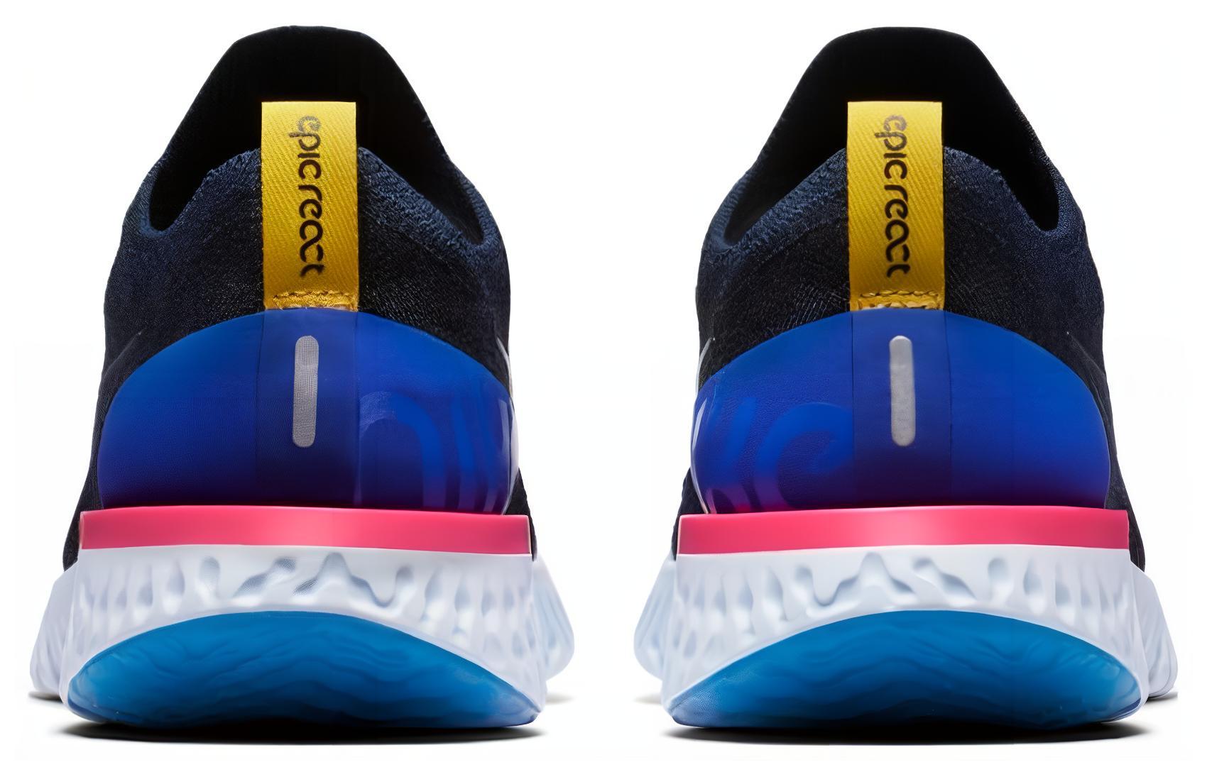 Женские кроссовки Nike Epic React Flyknit 1 (темно-синие) — фото 4
