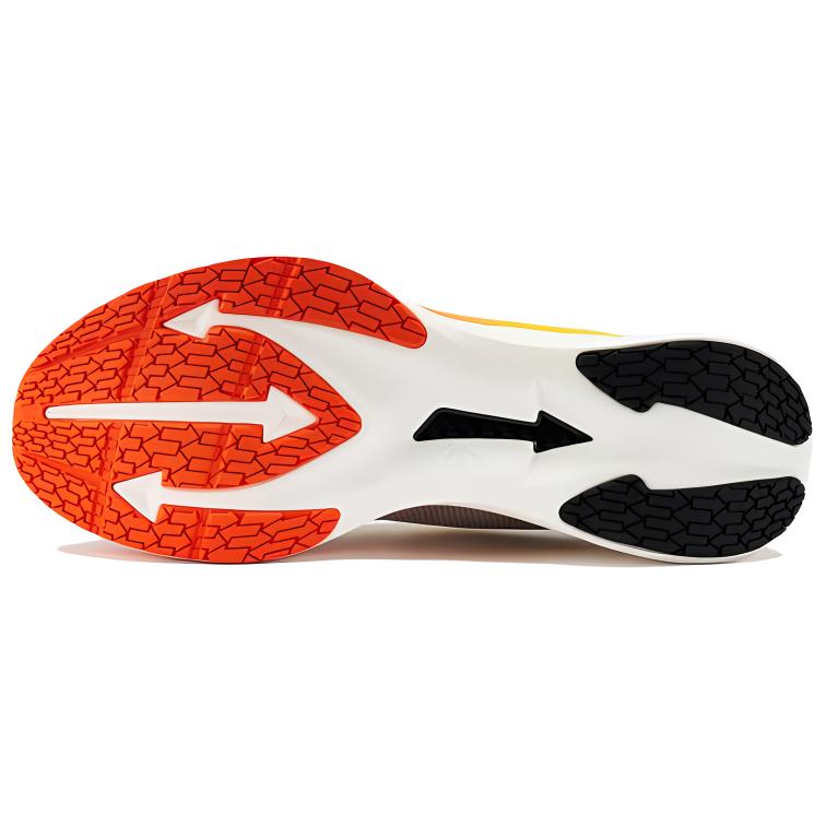 DESCENTE DELTA Comfortable And Breathable Cushioning, Wear Resistant Low top Running Shoes Unisex White Orange