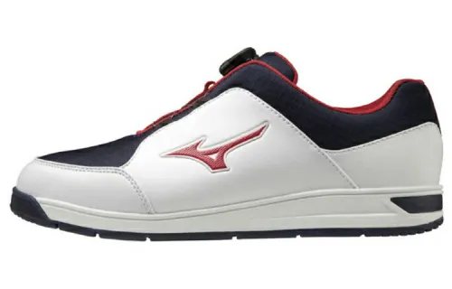 Mizuno Wide Style Comfortable Slip Resistant Abrasion Resistant Low top Golf Shoes White Red