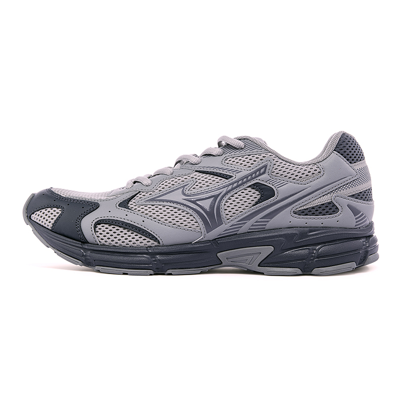 Mizuno Speed 2K retro sports fabric shock-absorbing, wear-resistant and breathable low-top casual training long-distance running sprint urban commuting running shoes men and women same style gray