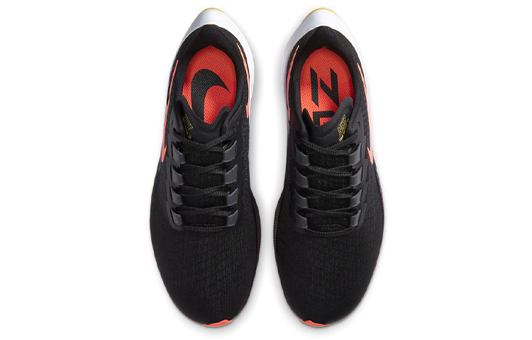 Мужские кроссовки Nike Pegasus 37 (черно-оранжевые) — Чёрный / оранжевый — фото 4