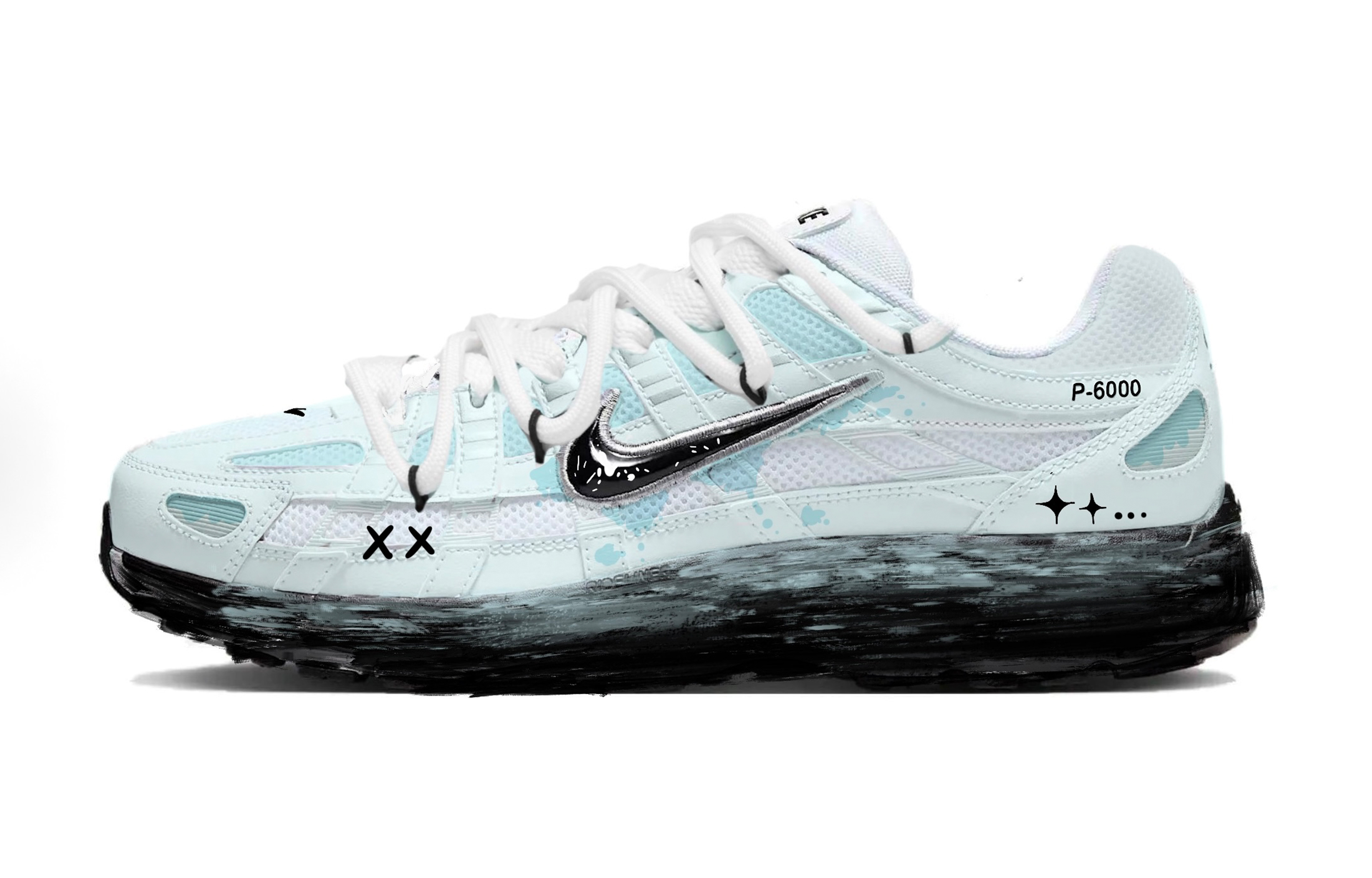 Nike P 6000 Cushioning Quiet Low top Casual City Commuting Running Shoes Women’s Dark Sky Blue