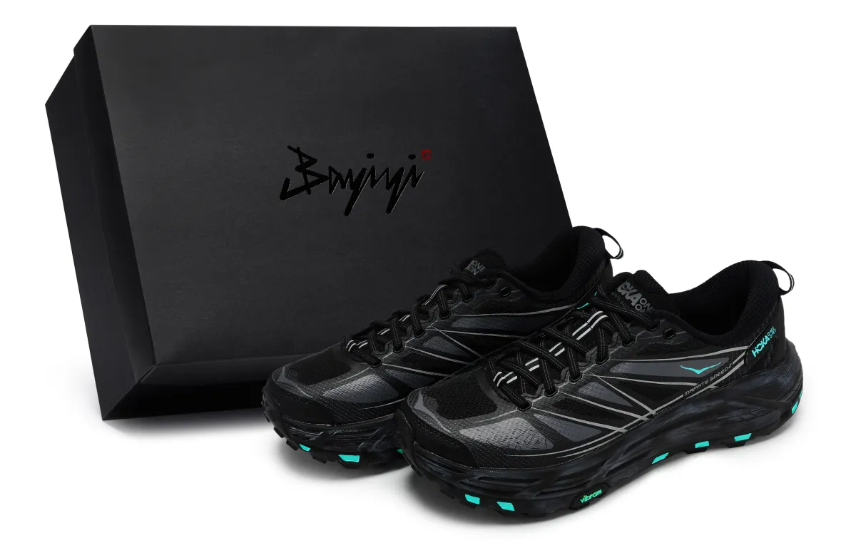 HOKA ONE ONE Mafate Speed 2 Abrasion Resistant Abrasion Resistant Low top Running Shoes Unisex Black Gray Tiffany