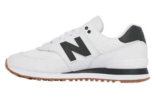 New Balance NB 574 Abrasion Resistant Low top Running Shoes Men's White Black