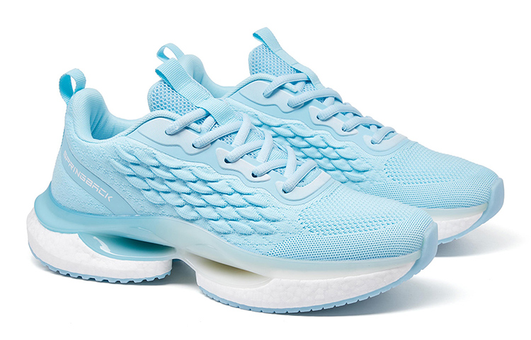 VOIT Coverage Abrasion Resistant Lightweight Breathable Slip Resistant Low top Running Shoes Unisex Sky Blue White
