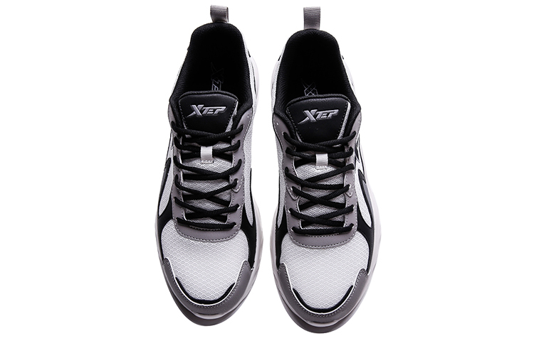 XTEP Breathable And Lightweight Low top Running Shoes Men’s Beige Gray Black