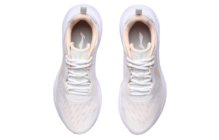 Li Ning Slip Resistant Cushioning Slip Resistant Cushioning Low top Running Shoes Women’s White Orange