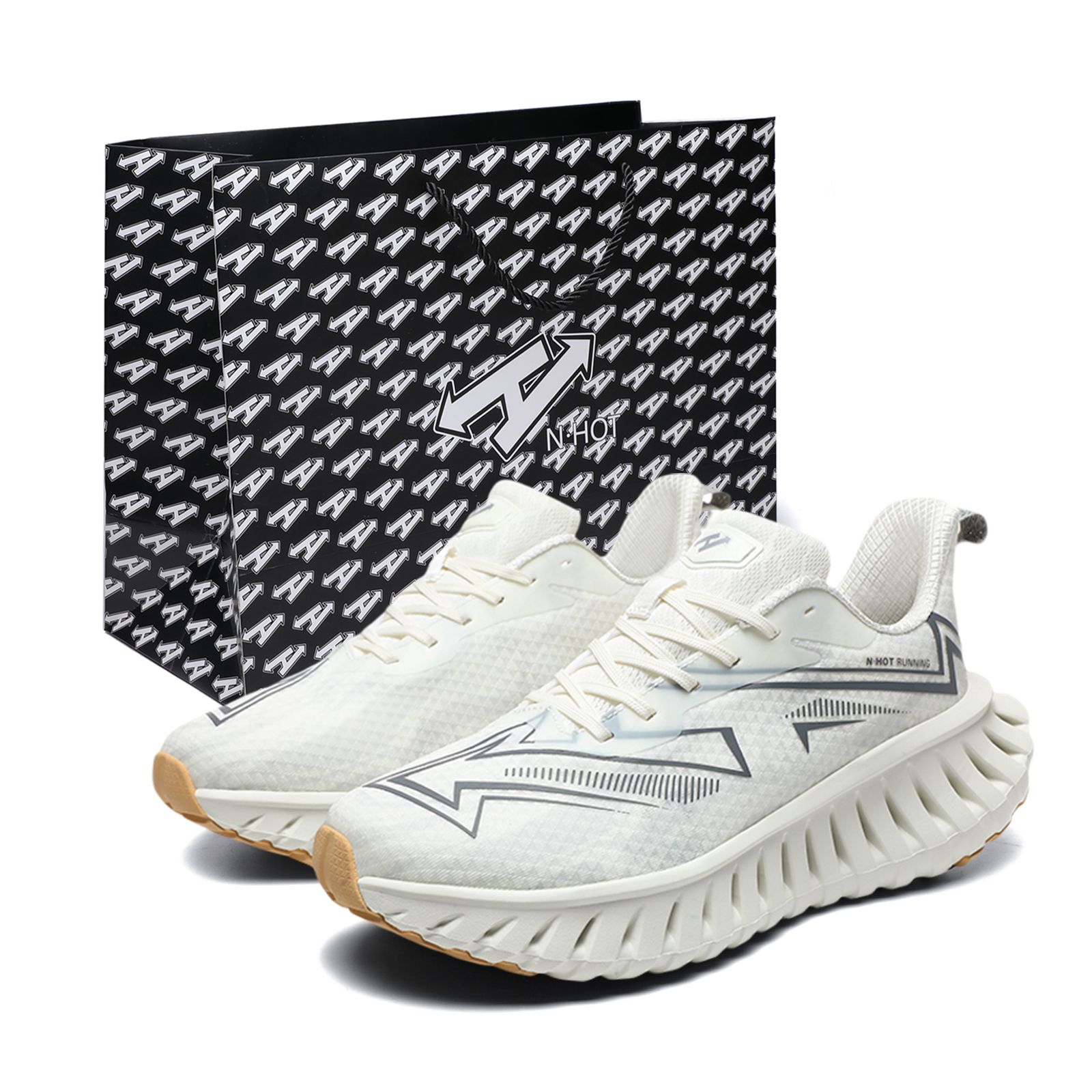N·HOT Denim Slip Resistant, Breathable, Lightweight Low top Carbon Plate Casual Running Shoes Unisex