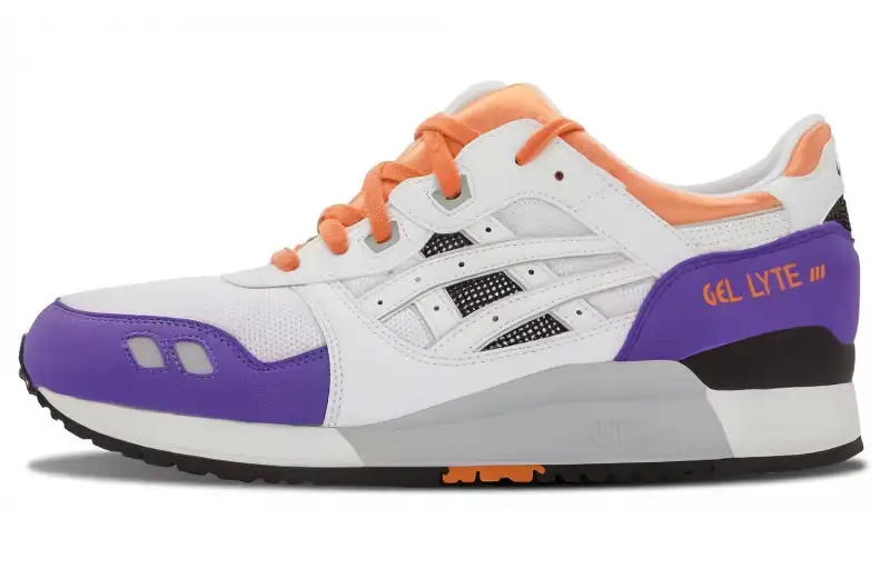 Asics Gel Lyte 3 Low top Running Shoes Unisex White Purple