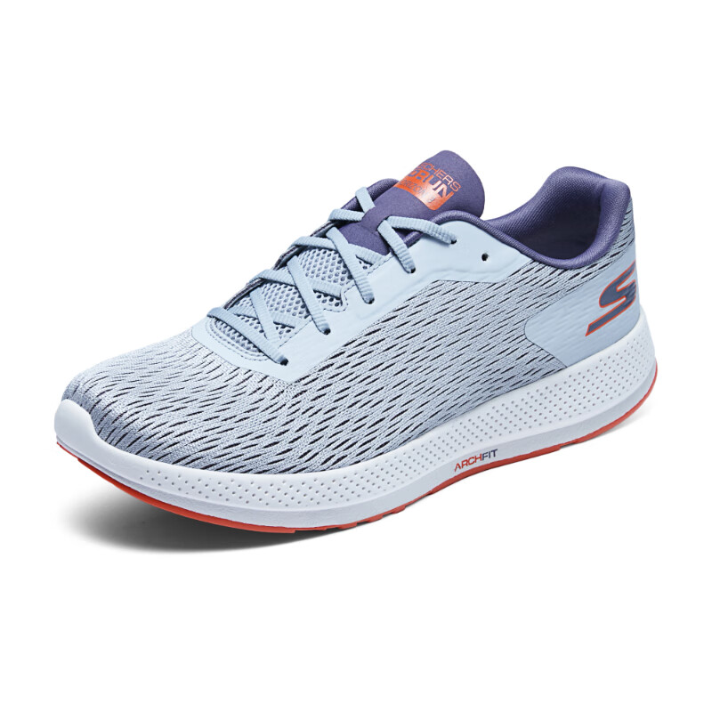 Skechers Comfortable Cushioning Abrasion Resistant Cushioning, Wear Resistant Low top Running Shoes Men’s Gray Orange