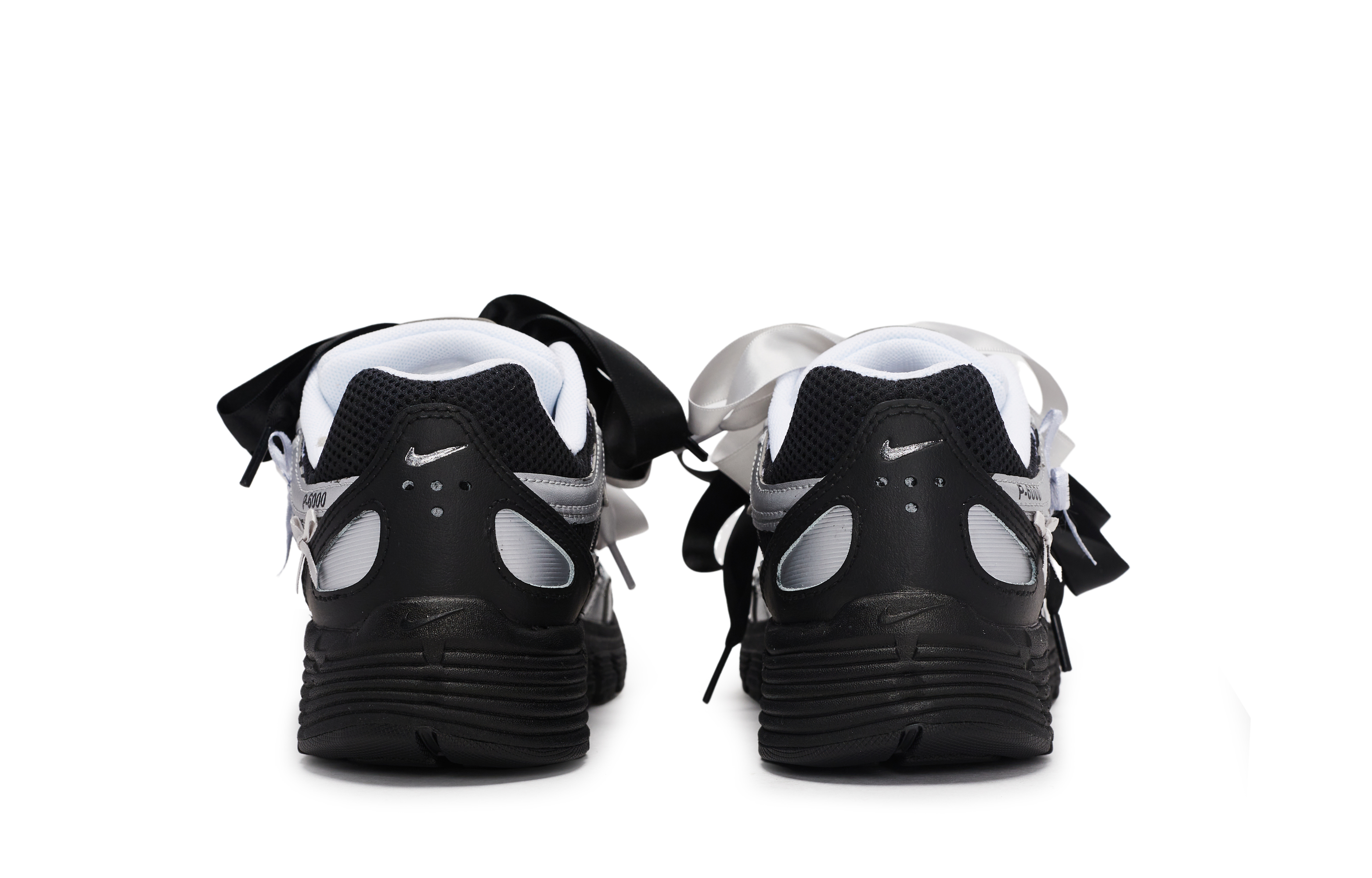 Nike P 6000 Slip Resistant Abrasion Resistant Low top Running Shoes Unisex Black Gray Silver