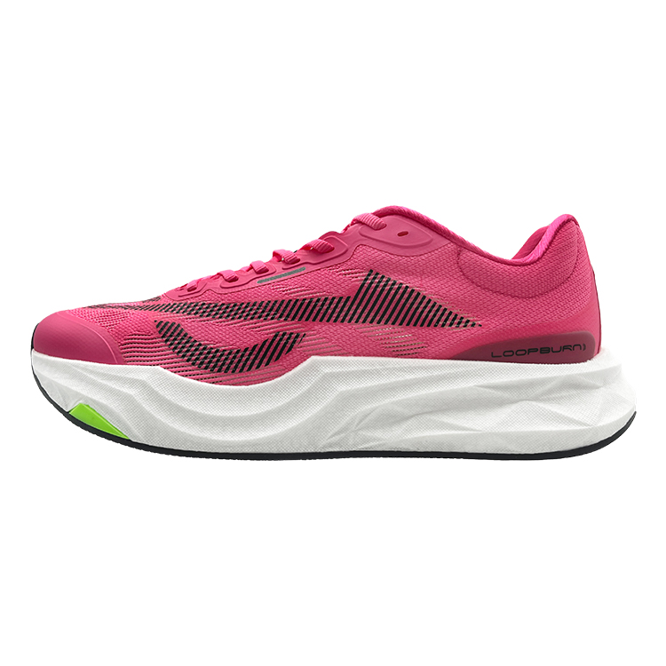 LOOP BURN Gale Running Shoes Unisex Low Top Pink, Orange, White