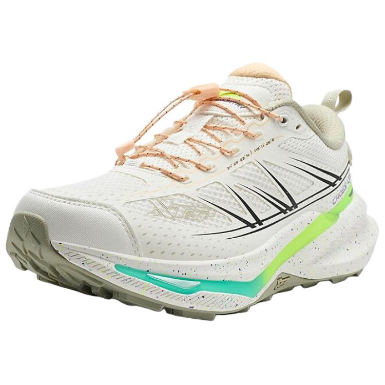 XTEP Cushioning Slip Resistant Lightweight Low top Casual Running Shoes Women’s Sail White