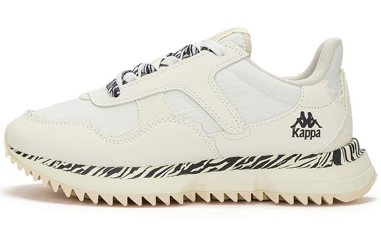 Kappa Textile, Synthetic Leather Low top Running Shoes Unisex White Black