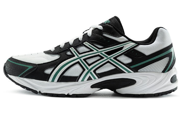 Мужские кроссовки ASICS Gel-170 (черно-бело-зеленые) — фото 1