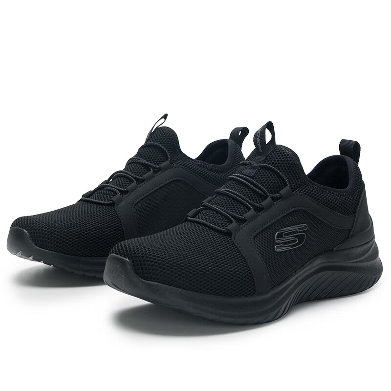 Skechers Cushioning Abrasion Resistant Breathable Low top Running Shoes Men’s Black